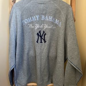 Tommy Bahama New York Yankees Baseball Quarter Zip Sweater Sweatshirt Men's XXL